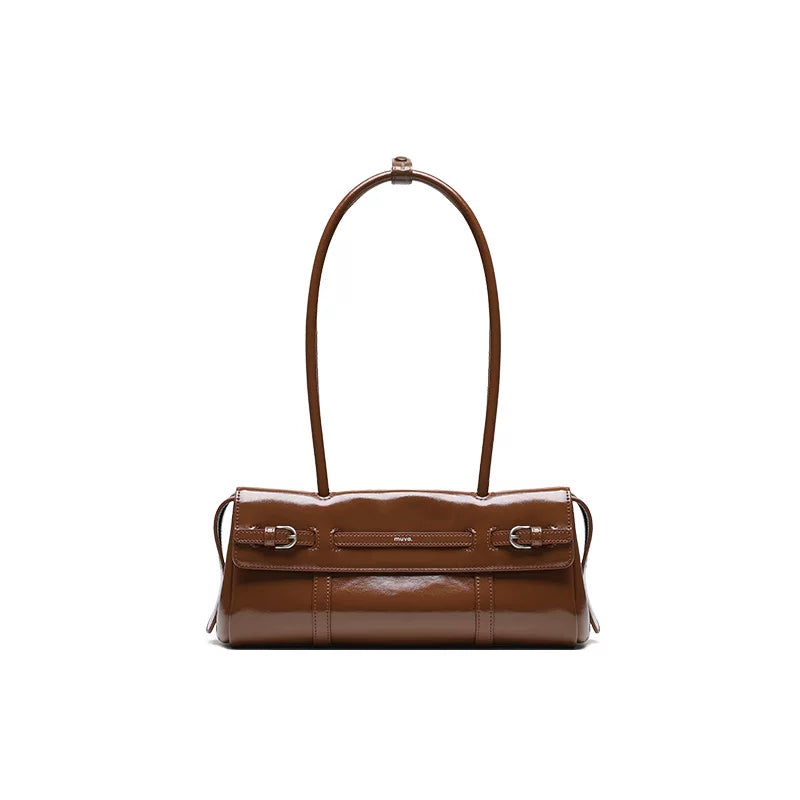 muva. Leather Zip-Top Underarm Bag