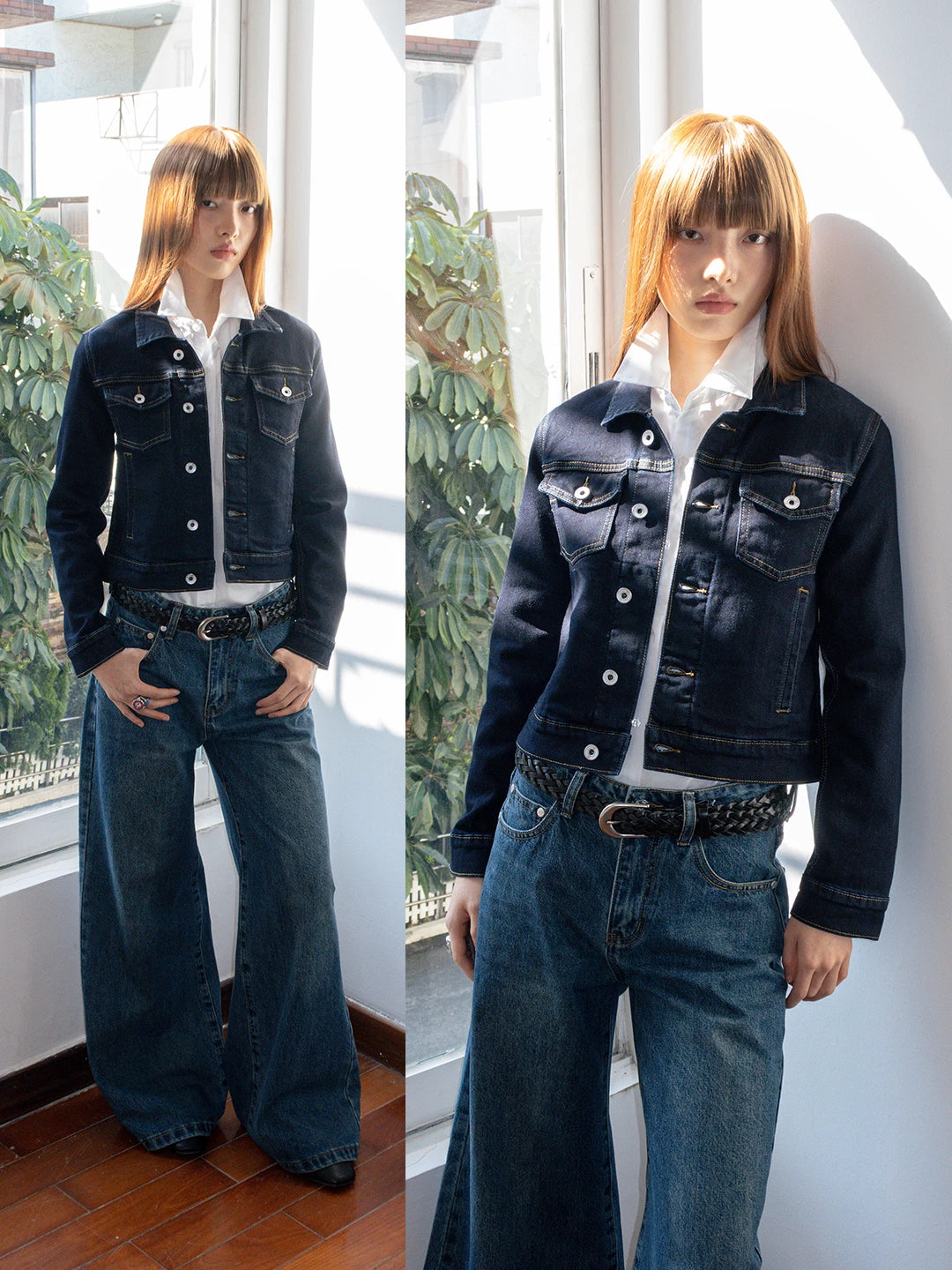 FUNKYFUN Denim Short Lapel Jacket