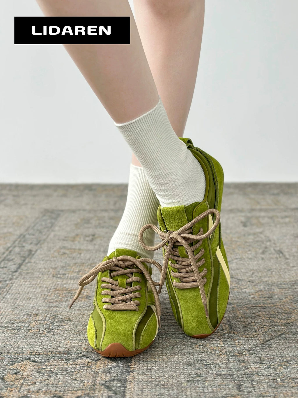 Lidaren Produced Suede Lace-Up Retro Training Sneaker