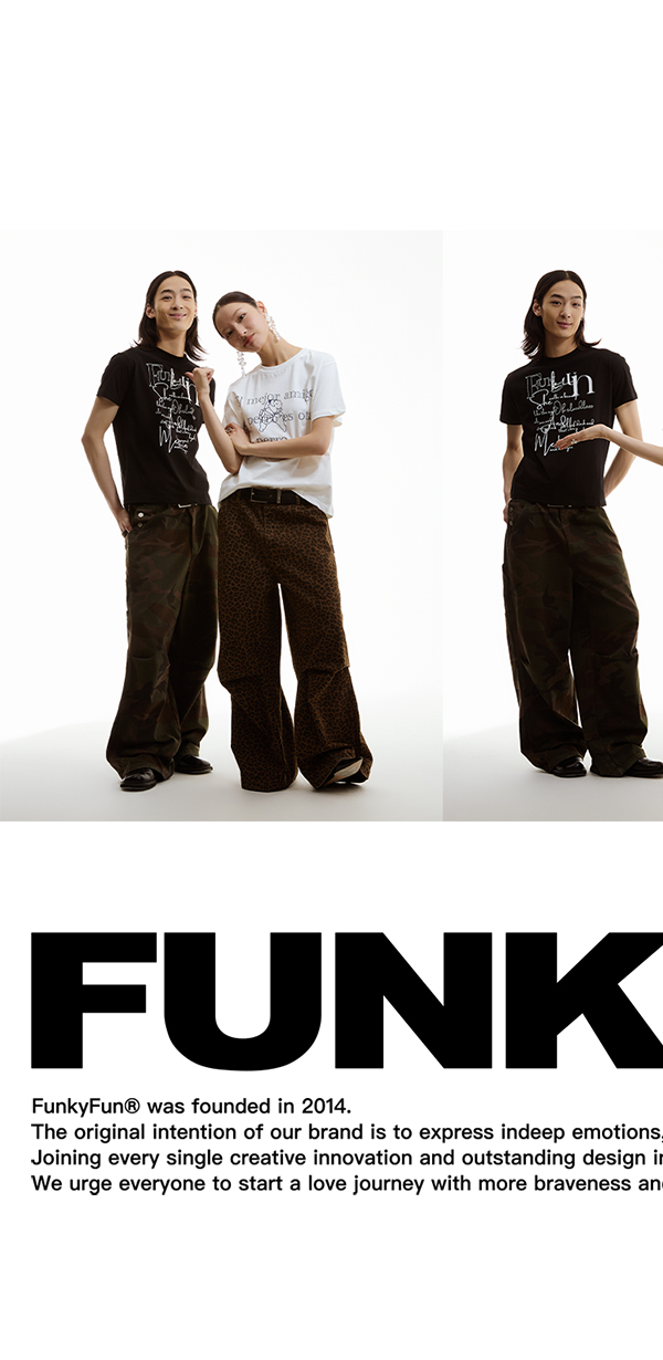 FUNKYFUN FUN Slogan Printed Tee