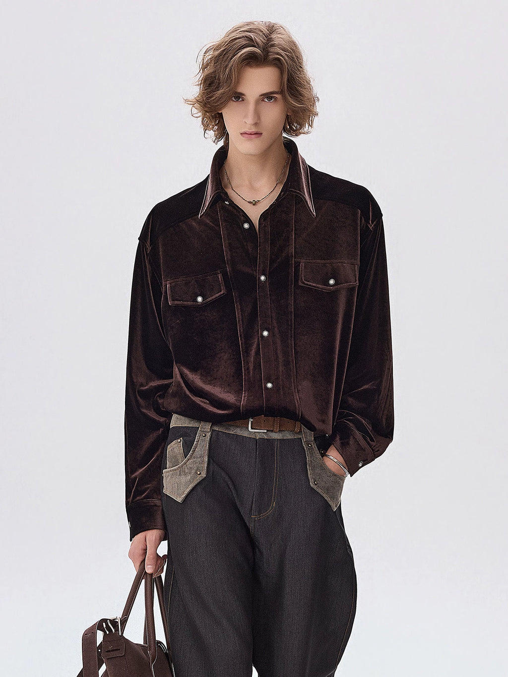 CHOR Velvet-Touch Long-Sleeve Shirt