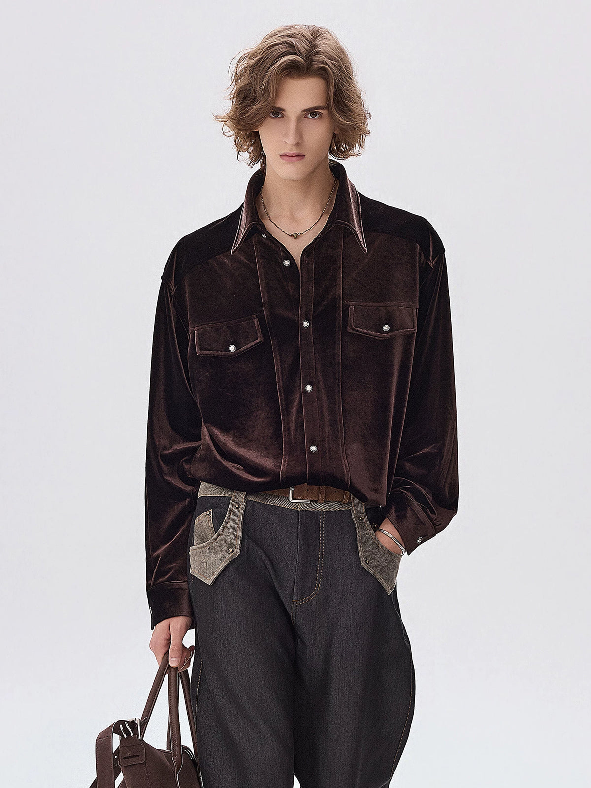 CHOR Velvet-Touch Long-Sleeve Shirt