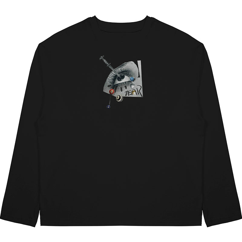O3PARK Shoulder Sleeve Loose Casual Long Sleeve