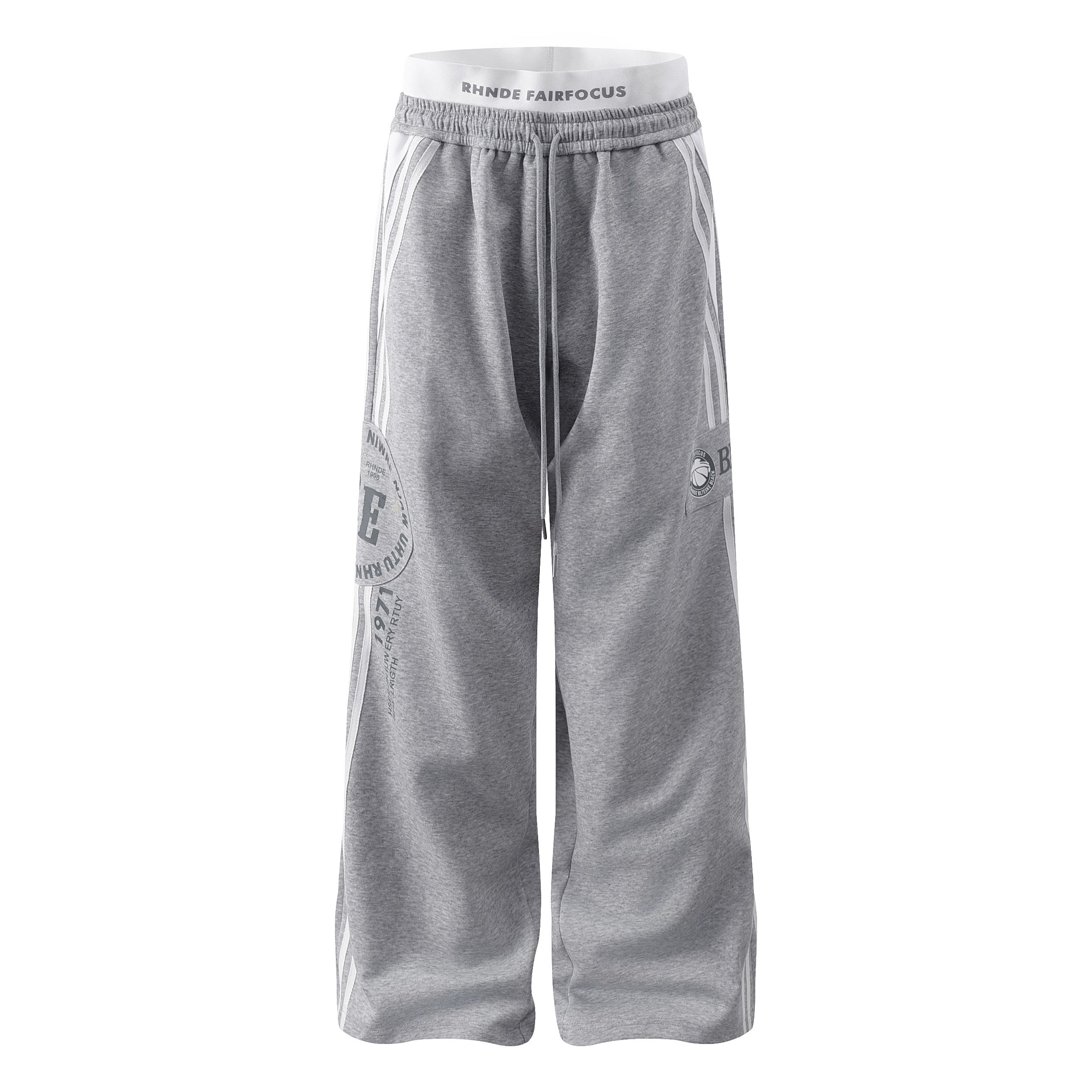 NOMANIAI Double Waist Versatile Casual Striped Slacks