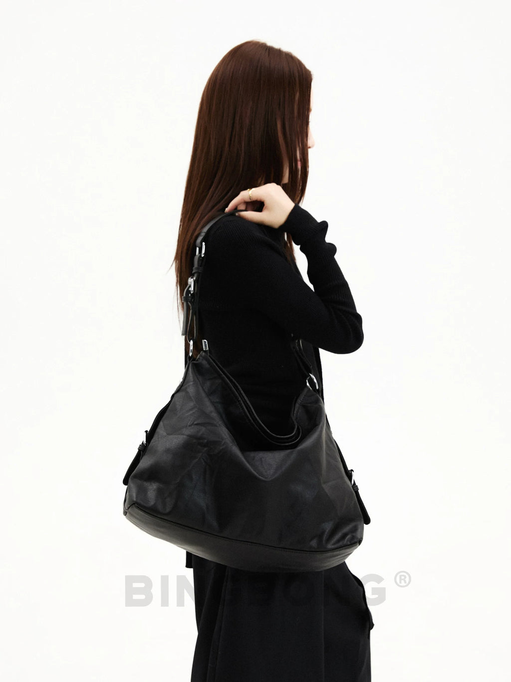 BINGBONG Pleated Commuter Shoulder Bag