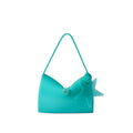 ECODAY Green Faux Leather Square Shoulder Bag - Snap Closure