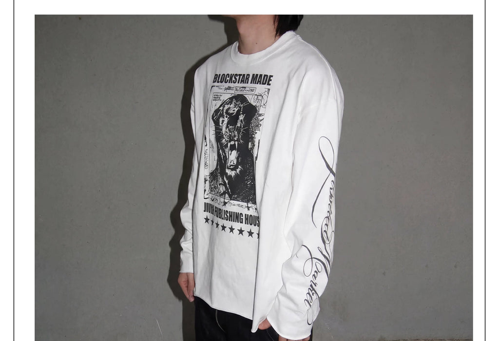 YBSSTREETMARKET Vintage Black Panther Print Long Sleeve