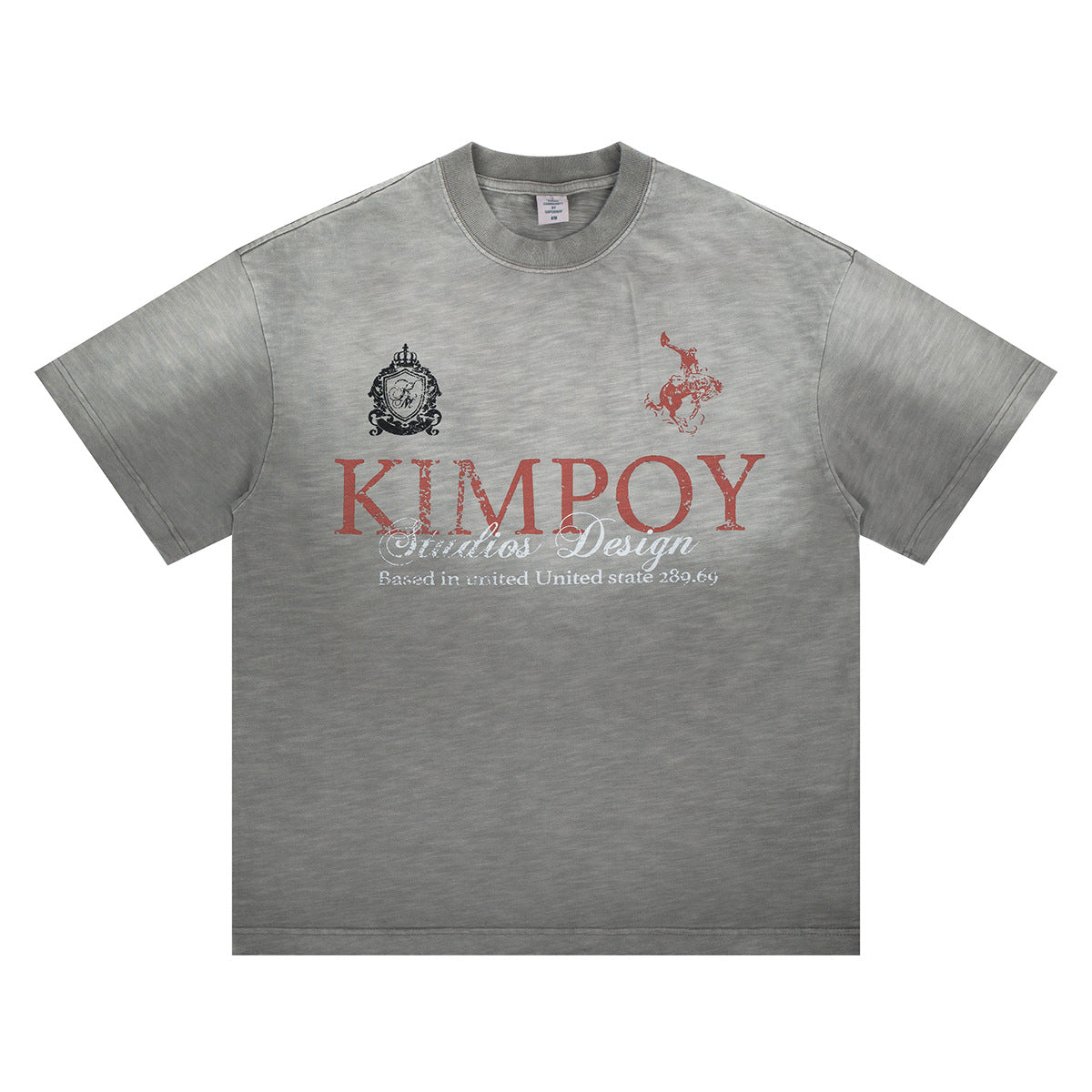 SUPER WAY Gradual Change Letter Print Tee