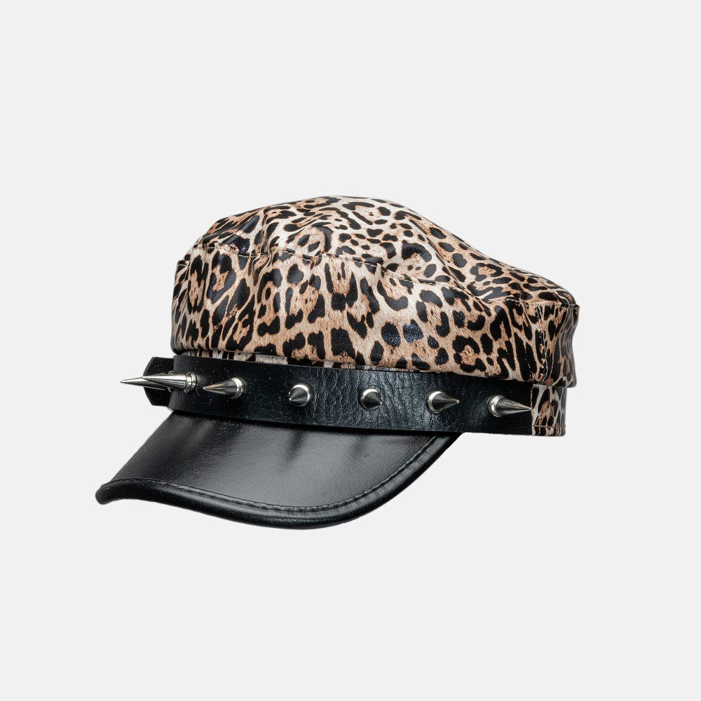 WORLDWIDE Leopard Print Y2k Vintage Beret