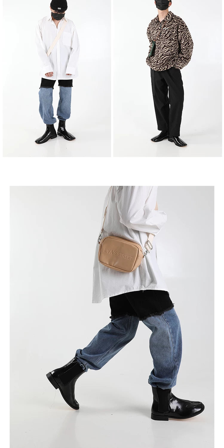 HANQIAORJI Horseshoe Split-toed Short Boots Martin Boots