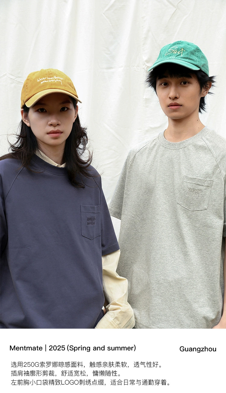 Mentmate Cool Pocket Embroidery Small Crew Neck Sleeve Tee