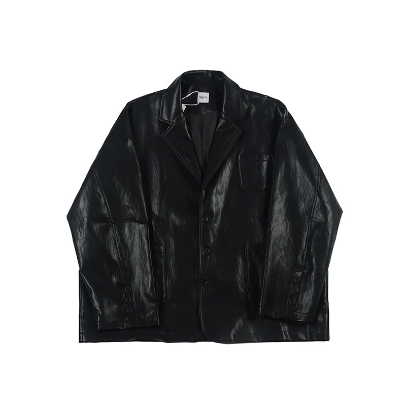NOEARS Vintage Suit Premium Sense Pu Leather Jacket