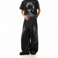 BTSG Totem-embroidered Wide-leg Jeans