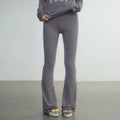 In Two Twos German Velvet Micro-flared Leggings Floral Trousers