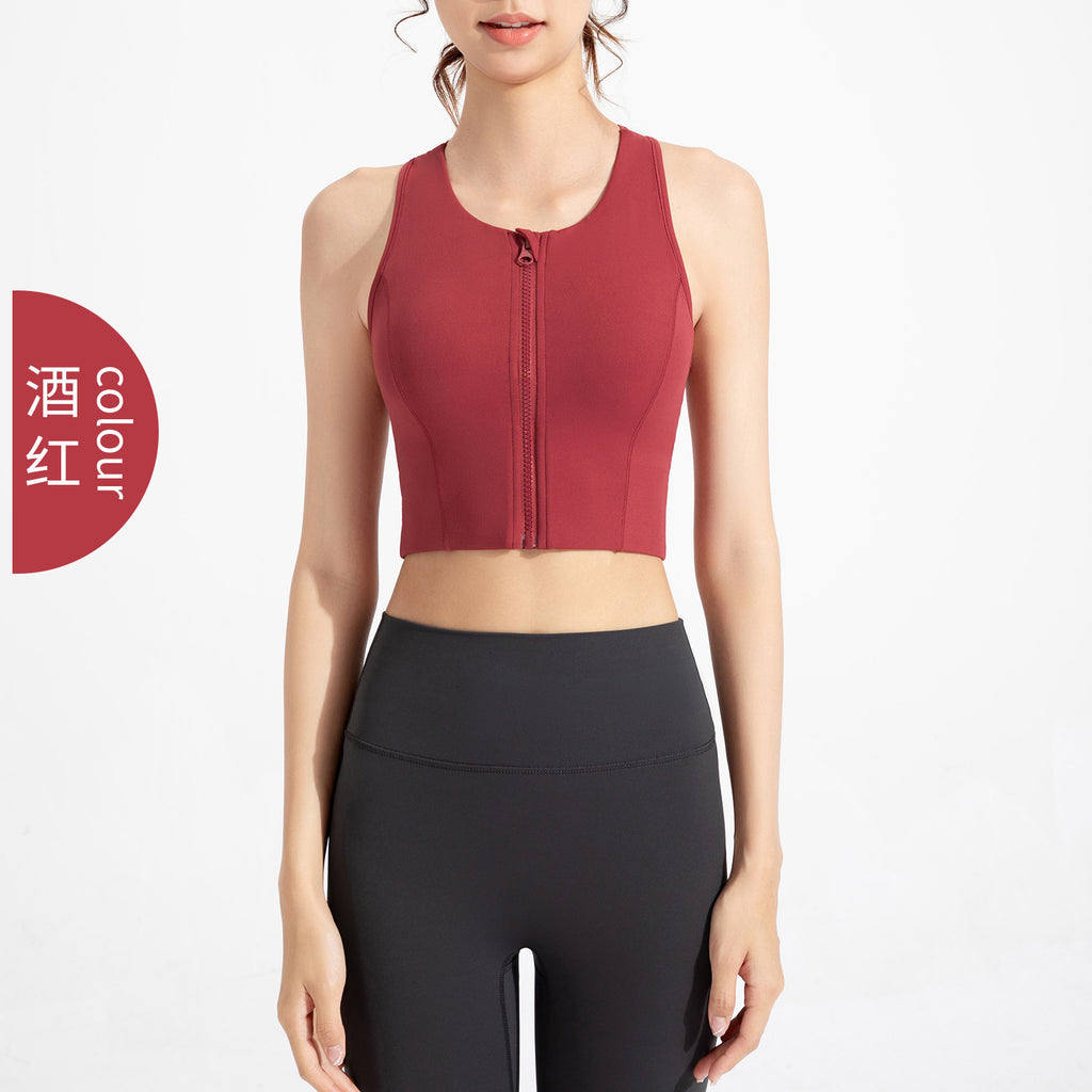 ATHENA LULU Seamless Zip Front High Support Sports Bra
