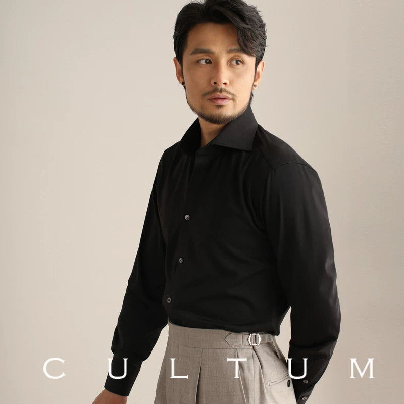 CULTUM Windsor Collar Slim Fit Long-Sleeve Dress Shirt