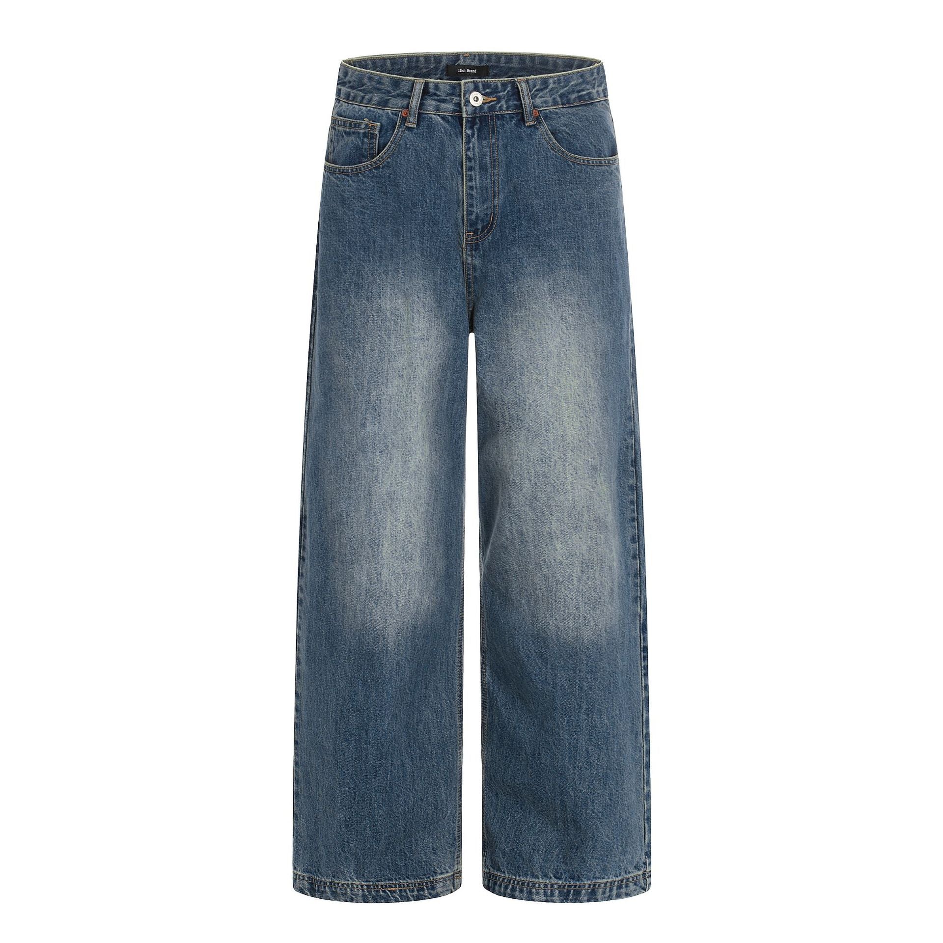 11KN Vintage Loose Straight Wide Leg Floor Mopping Casual Pants
