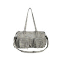 Unique blue Polka Dot Nylon Zip-Top Shoulder Bag