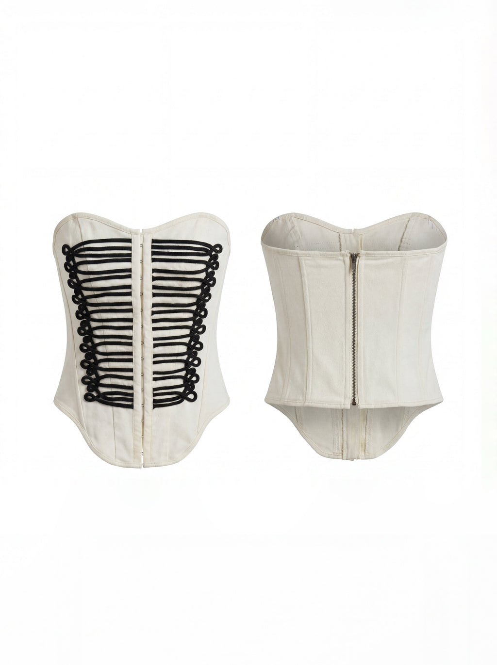 FayChui Baroque Court Cropped Corset Top