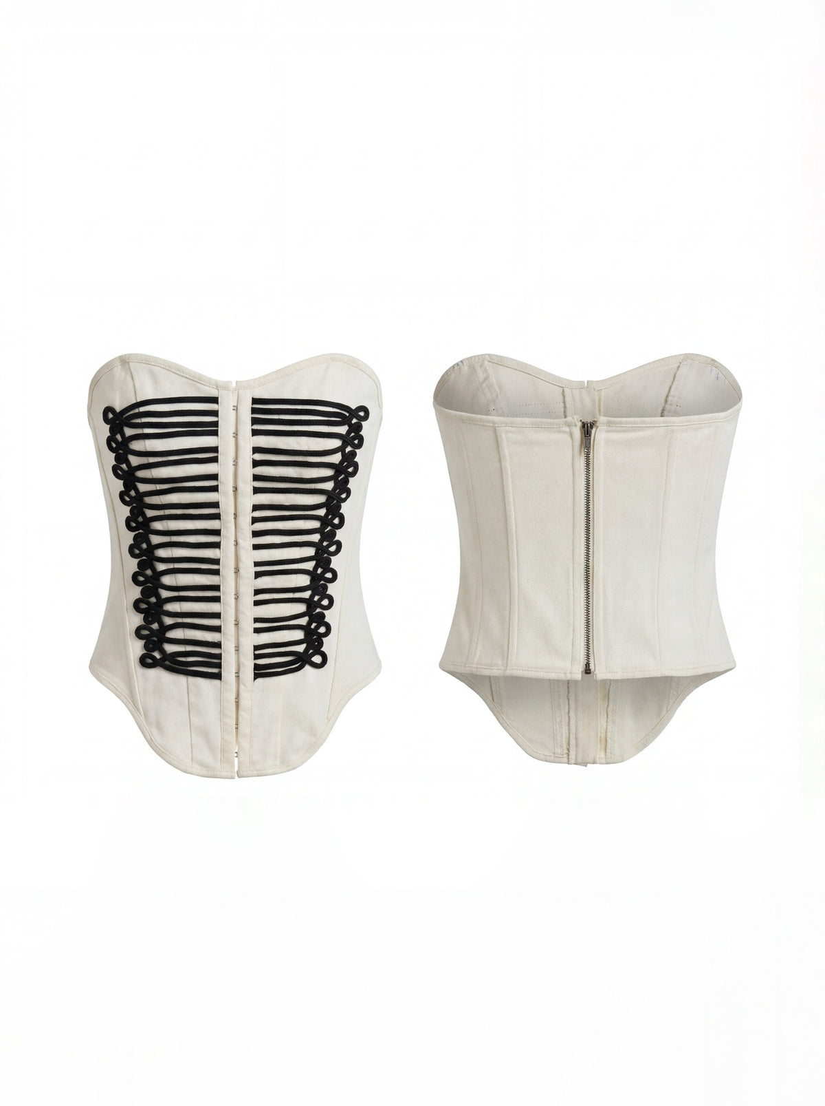 FayChui Baroque Court Cropped Corset Top