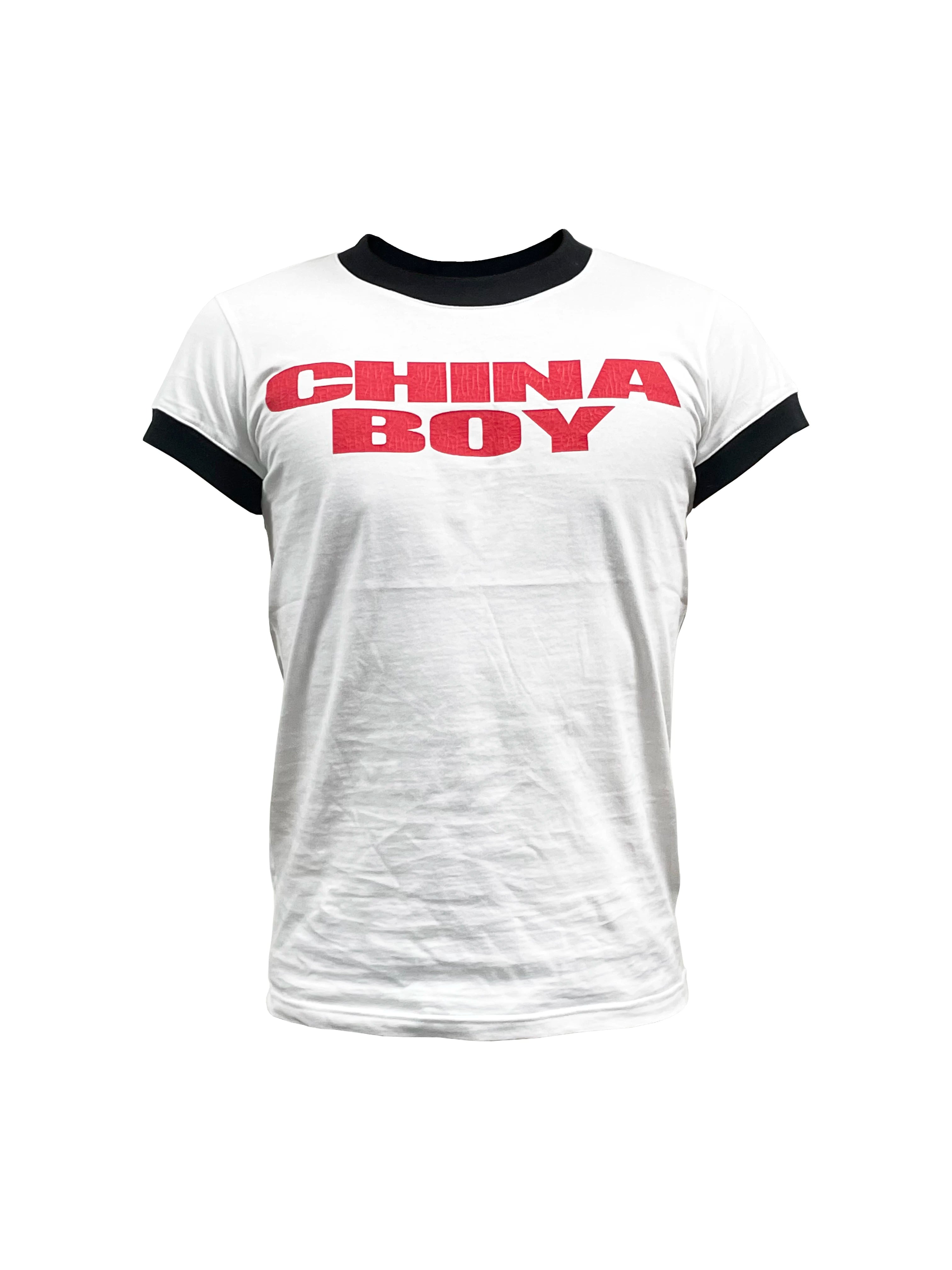 PCCVISION Double-sided Printing Color Matching Contrasting Slim Tee