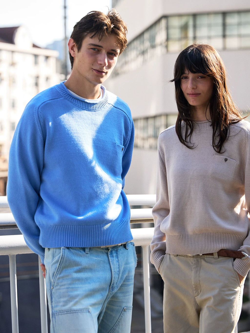 VLABMADE Rolled-Edge Raglan Loose-Fit Knit Sweater