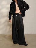JCAESAR WOOL Pinch-pleated Casual Wide-leg Pants