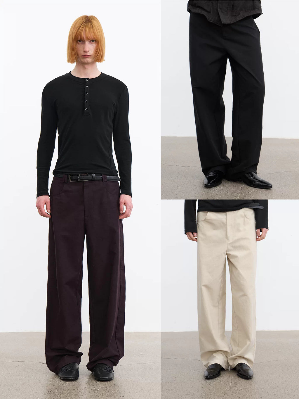 JCAESAR Straight Ruler 400g Relaxed Straight-Leg Trousers