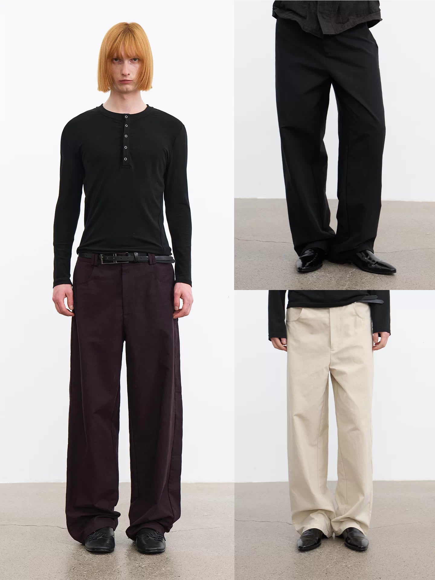 JCAESAR Straight Ruler 400g Relaxed Straight-Leg Trousers