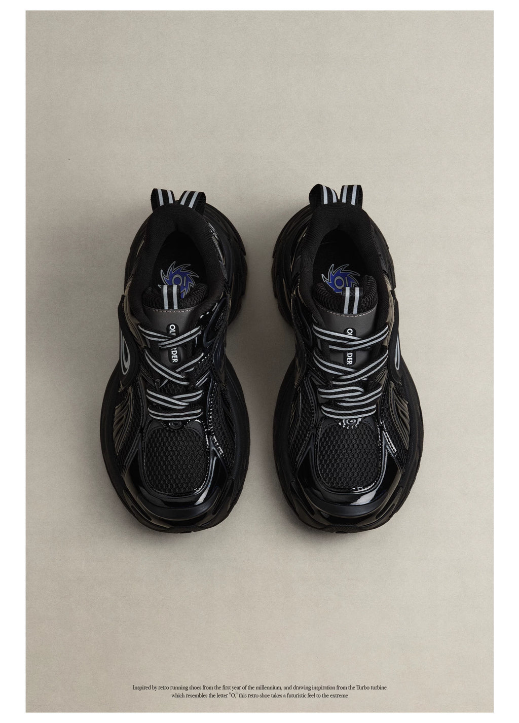 OLD ORDER Leather Lace-Up Dad Sneaker