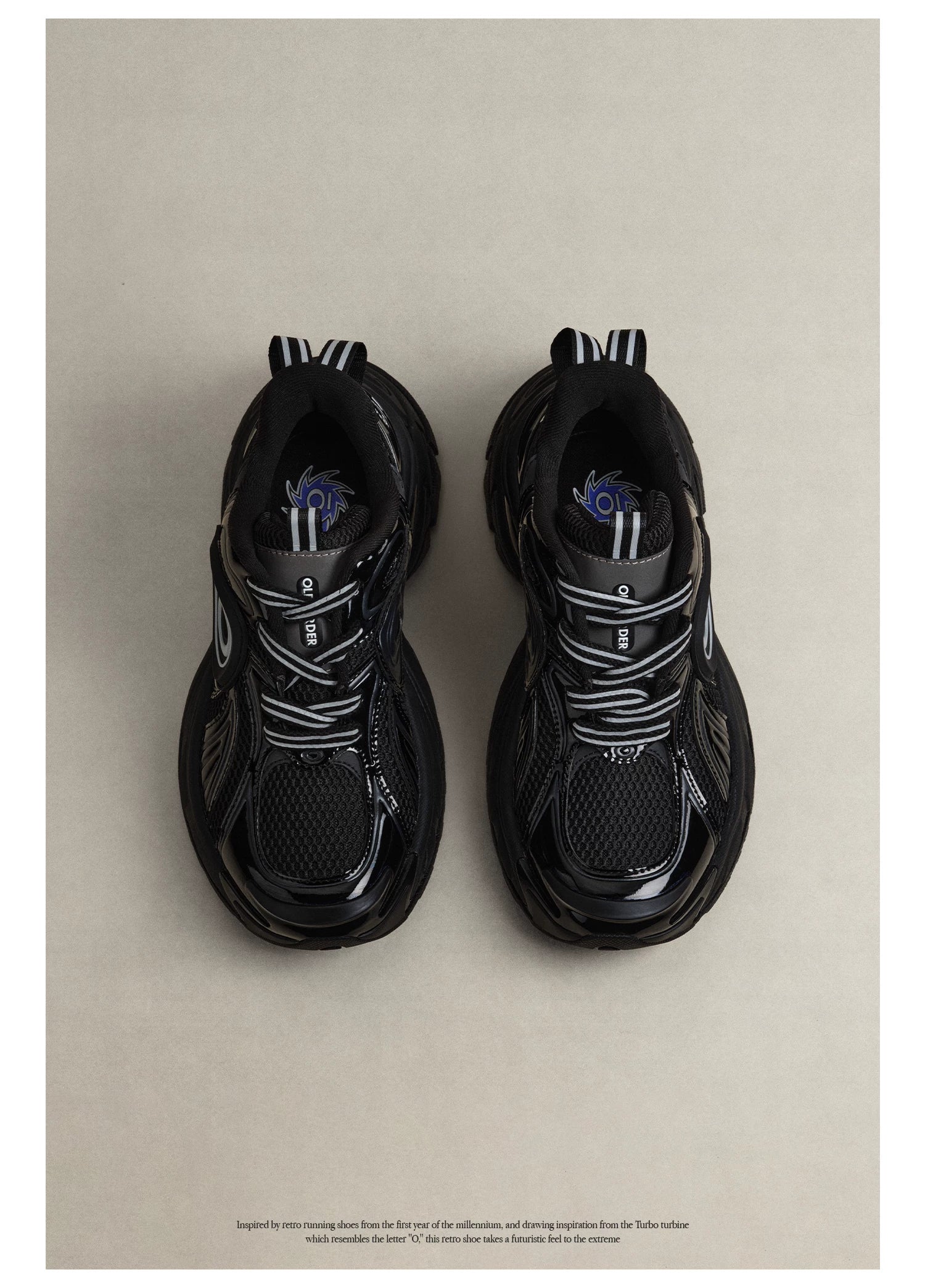 OLD ORDER Leather Lace-Up Dad Sneaker