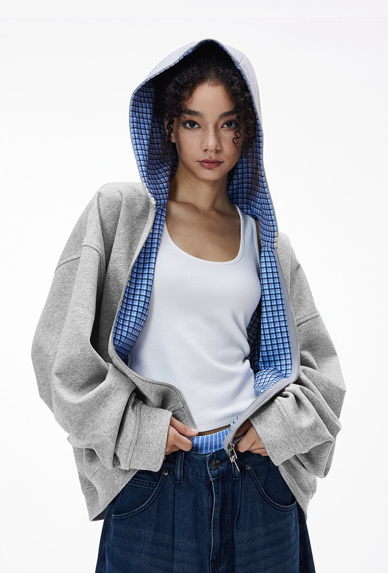 Inflation Checked Two-tone Casual Jacket