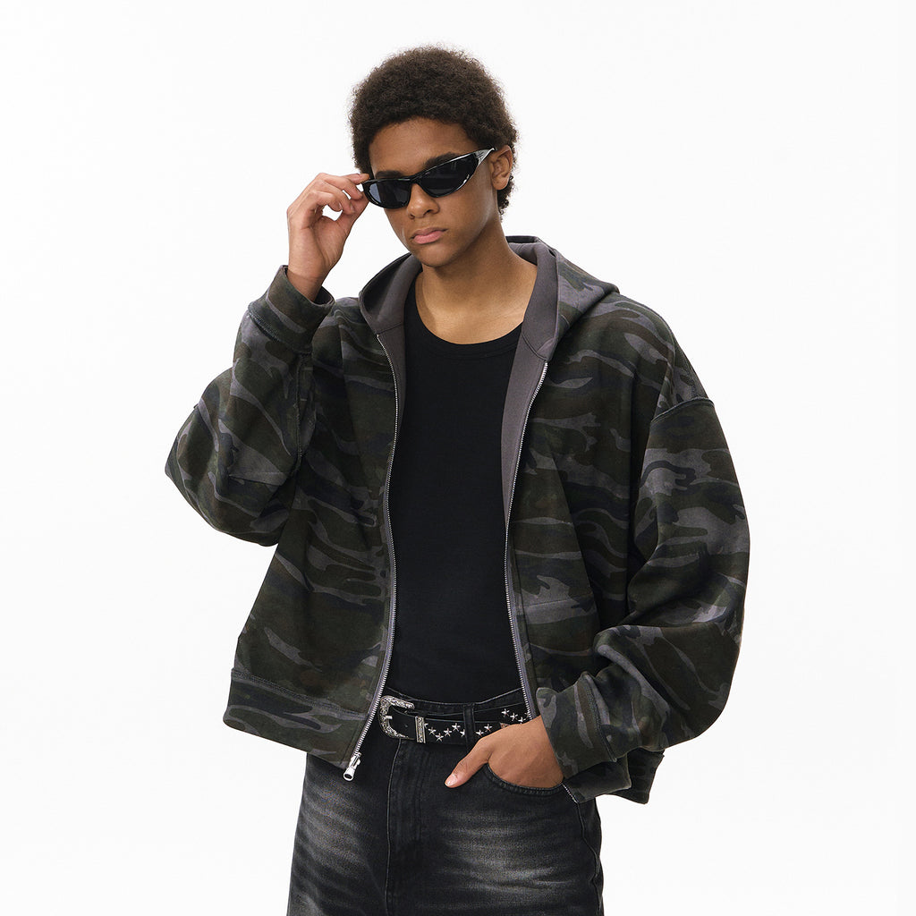 Inflation Camouflage Double Sided Zip Jacket