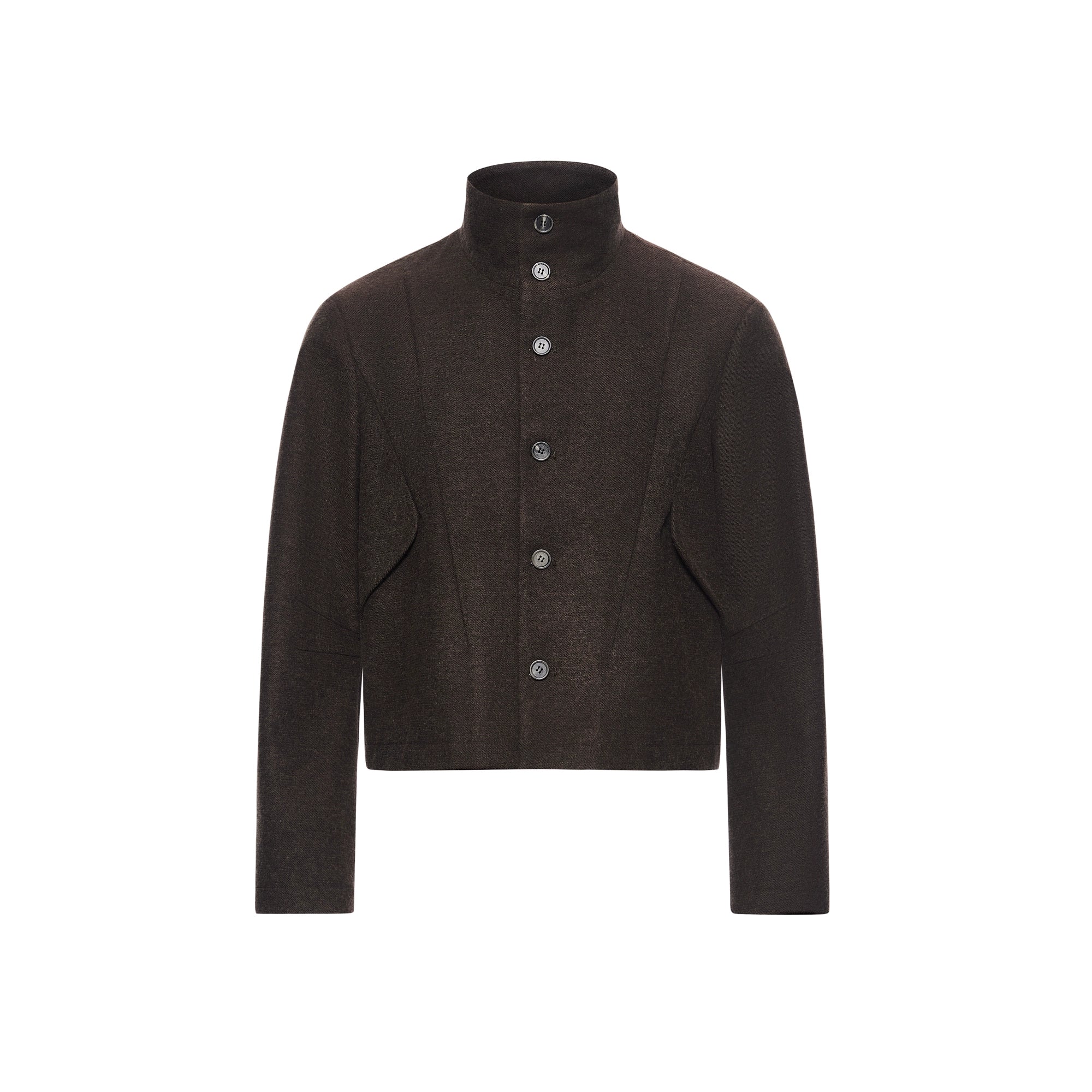SOUTHFISH Vintage Stand-up Collar Tweed Short Jacket