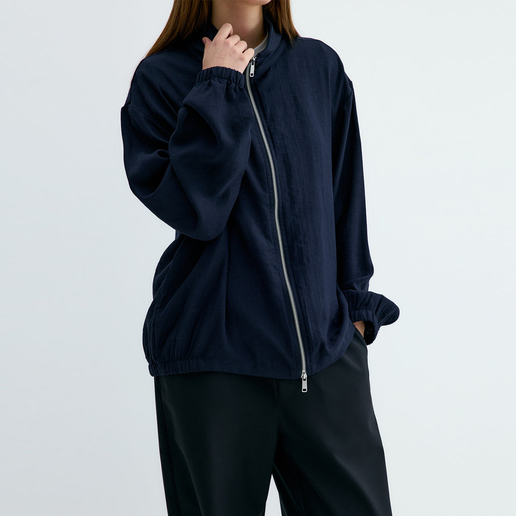 UNF Linen-Blend Quick-Dry Relaxed Zip Jacket