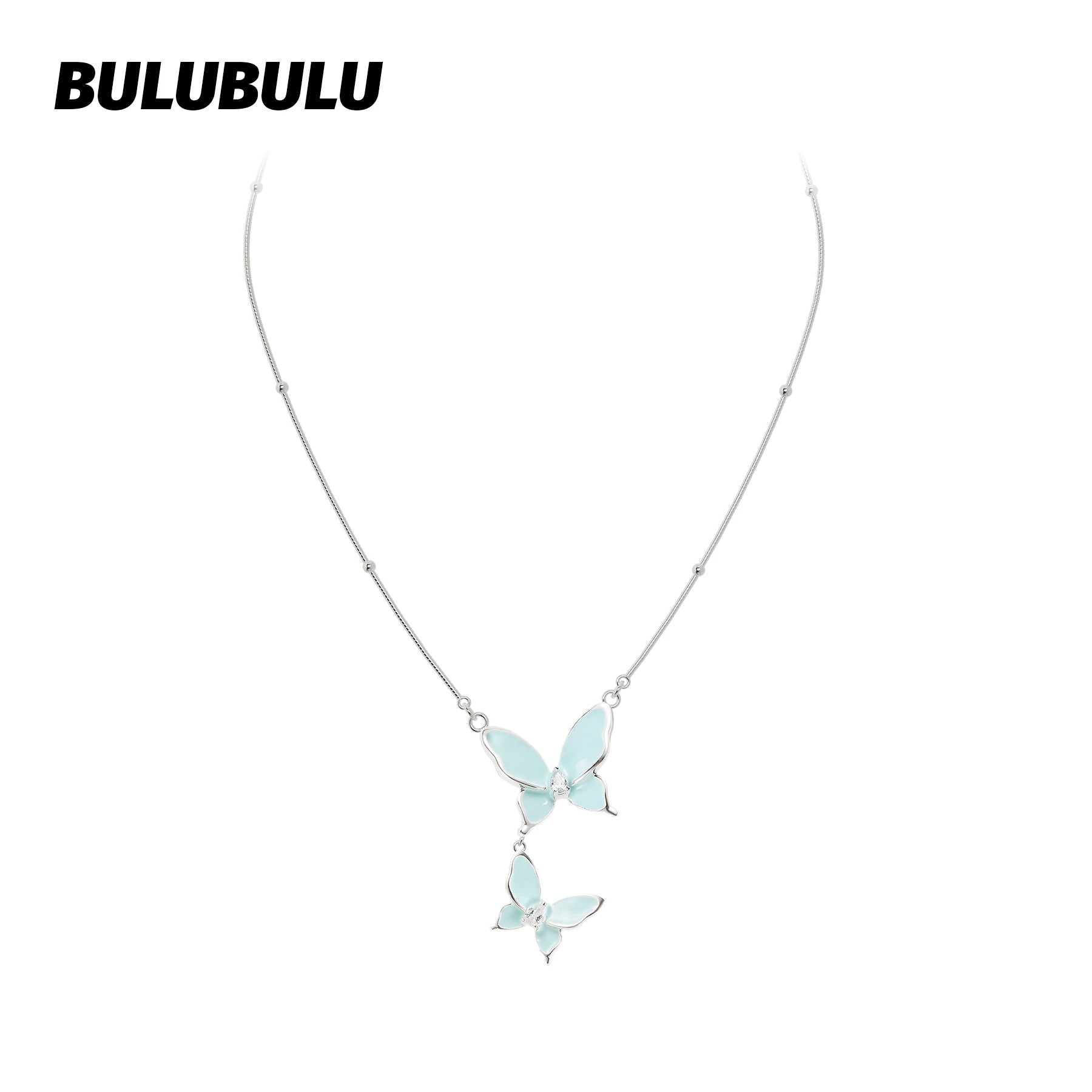 BULUBULU Mint Ice Butterfly Necklace