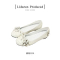 Lidaren Produced Leather Bow Slip-On Round-Toe Flat