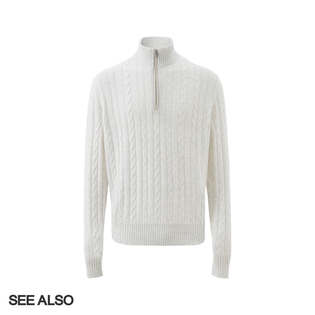 SEE ALSO Cable-Knit Half-Zip Loose Fit Sweater