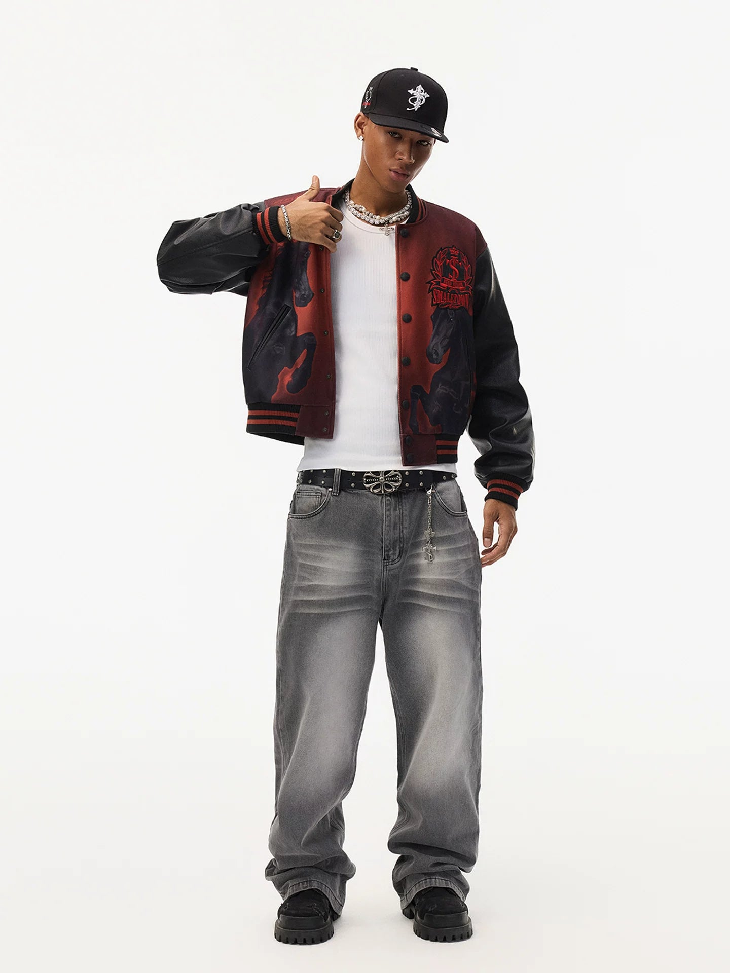 STK Retro Style Print Trendy Jacket