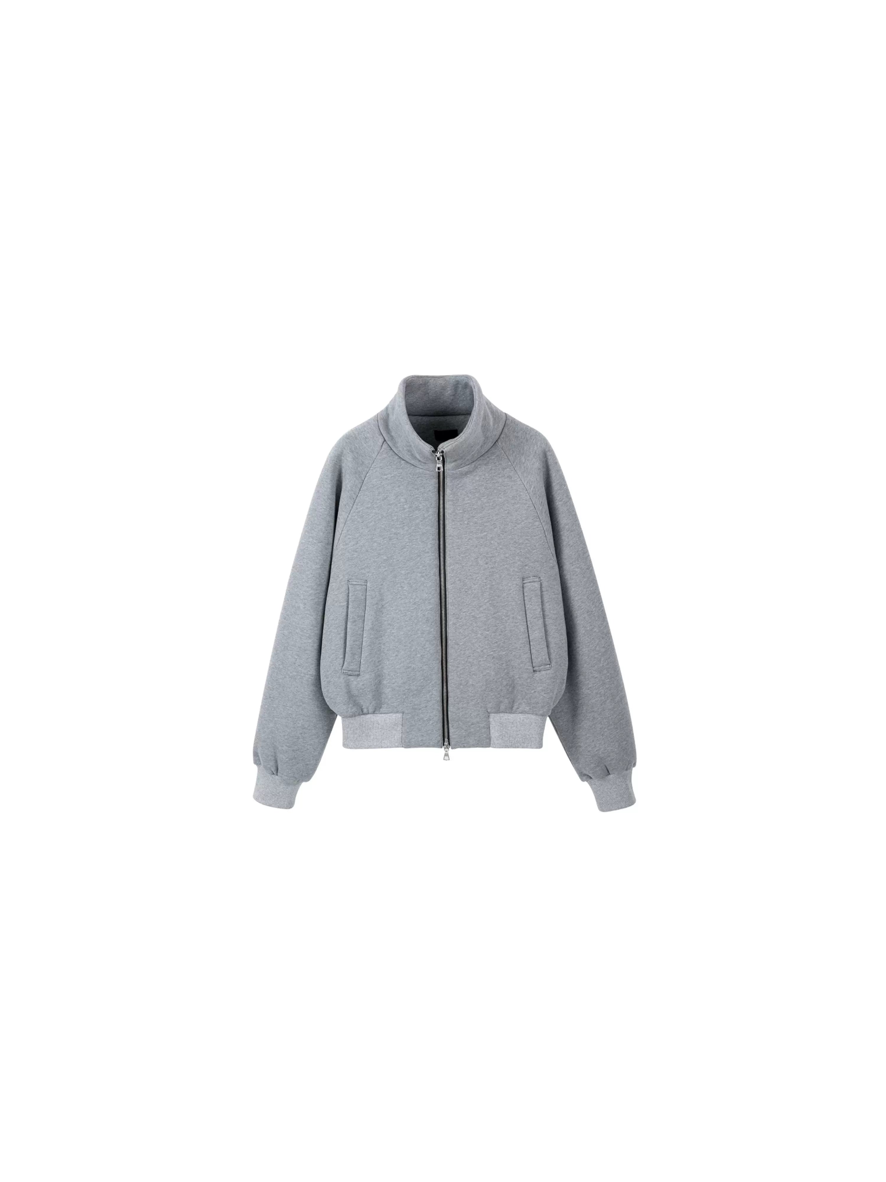 PLUS NO LOGO Fleece Stand-up Collar Jacket Zipper Jacket