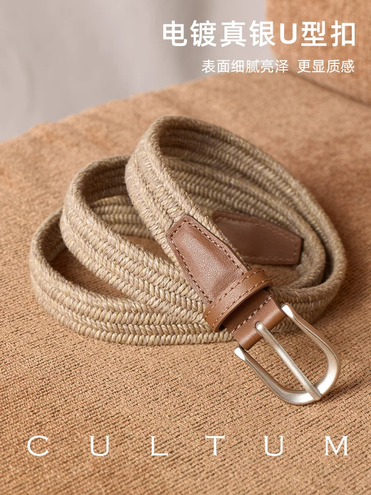 CULTUM Braided Leather Trim Belt