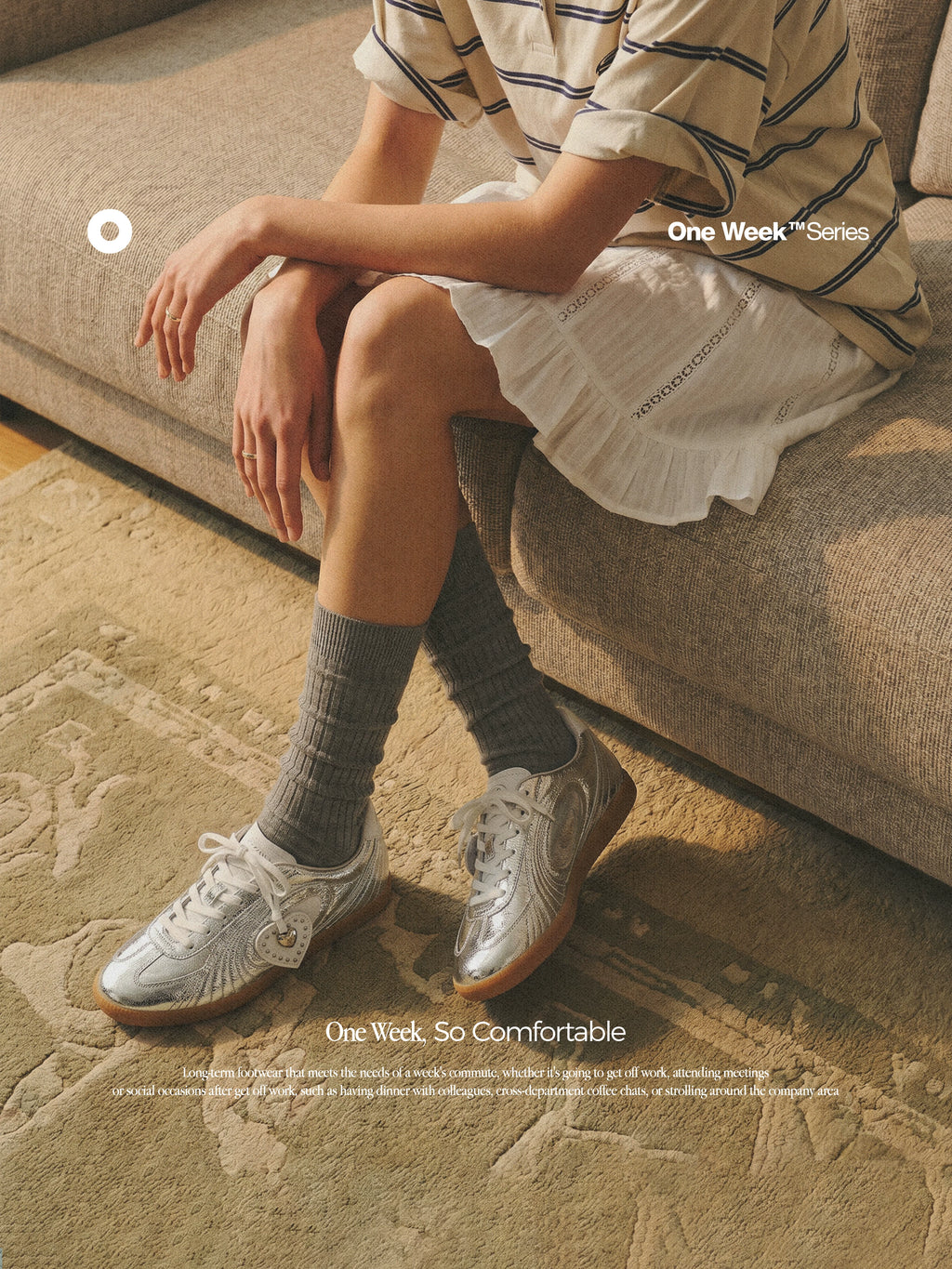 OLD ORDER Metallic Silver Lace-Up Sneaker