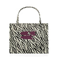 Crying Center Zebra Print Faux Leather Open-Top Shoulder Bag