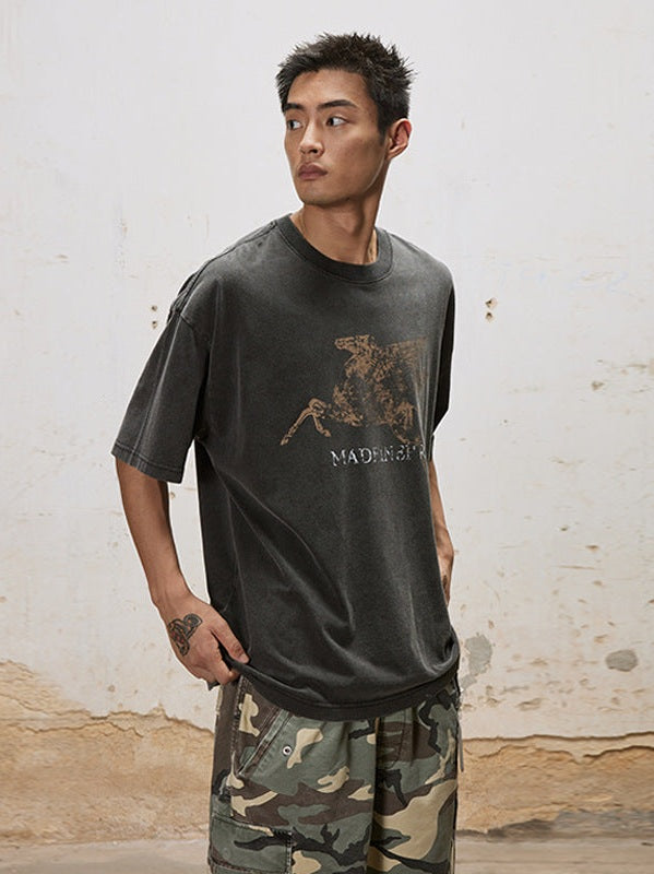 UNF old washed destruction cracking tee