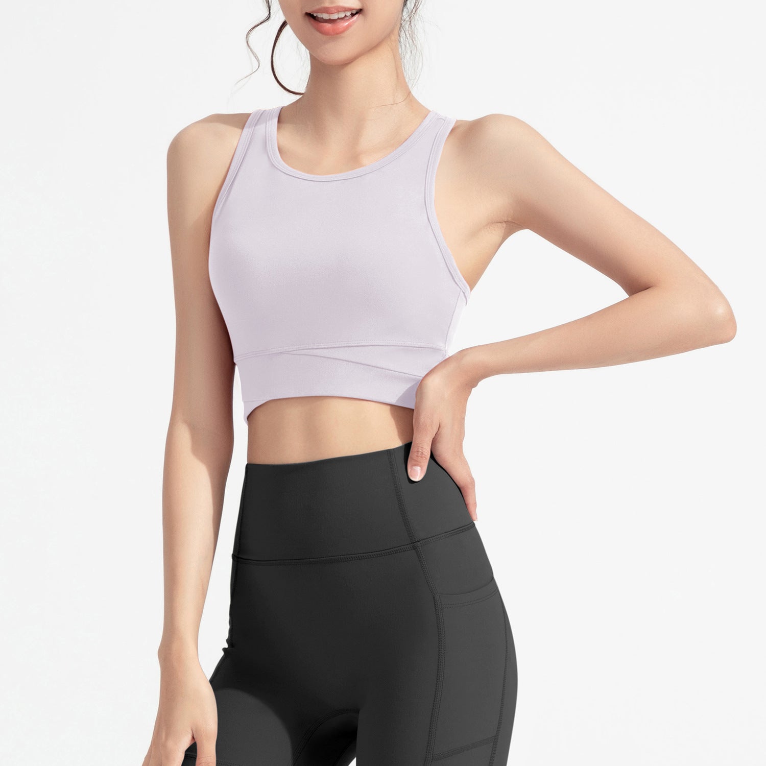 ATHENA LULU High Support Seamless Strappy Back Sports Bra