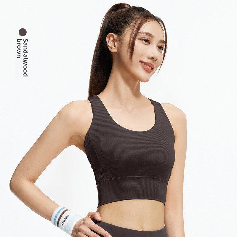 TIANQINGSE Fixed Chest Pad Yoga Back Sports Underwear