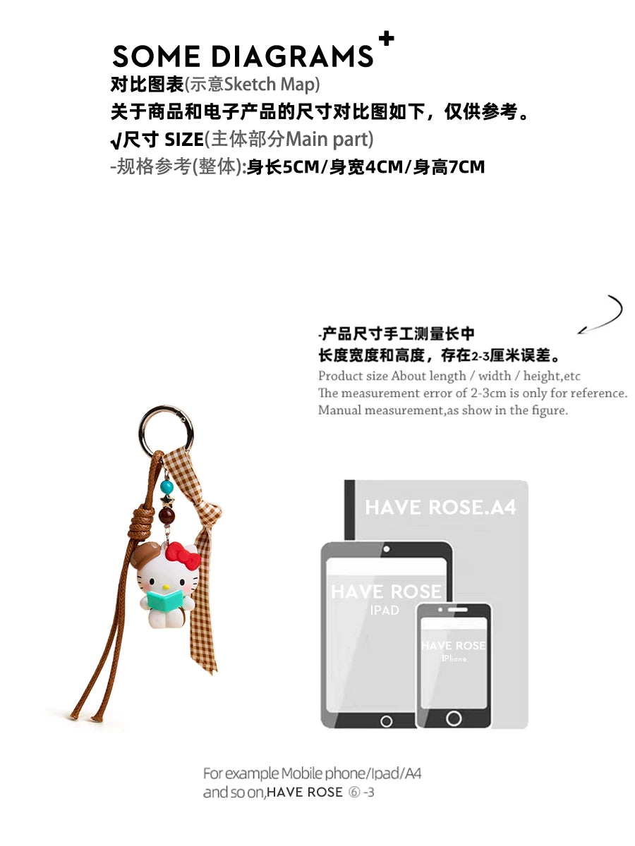HAVEROSE Hello Kitty Cute Charm Keyring