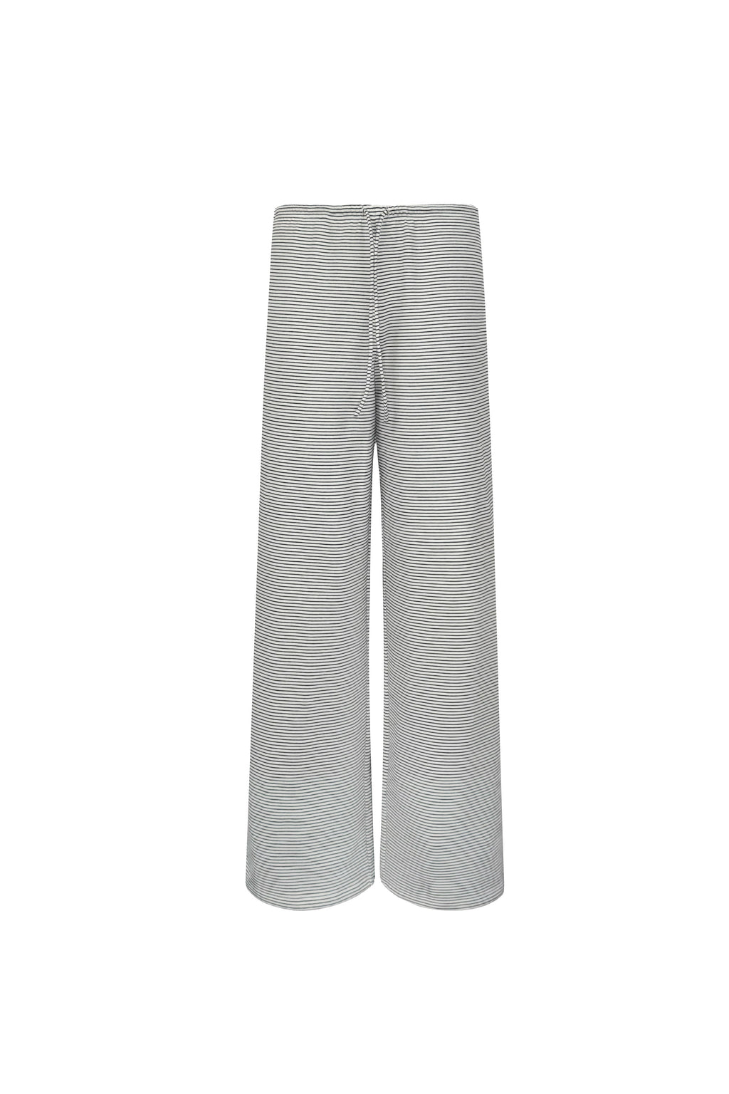 Jim Kennet Striped Slash Shoulder Straight Floor Pants Set