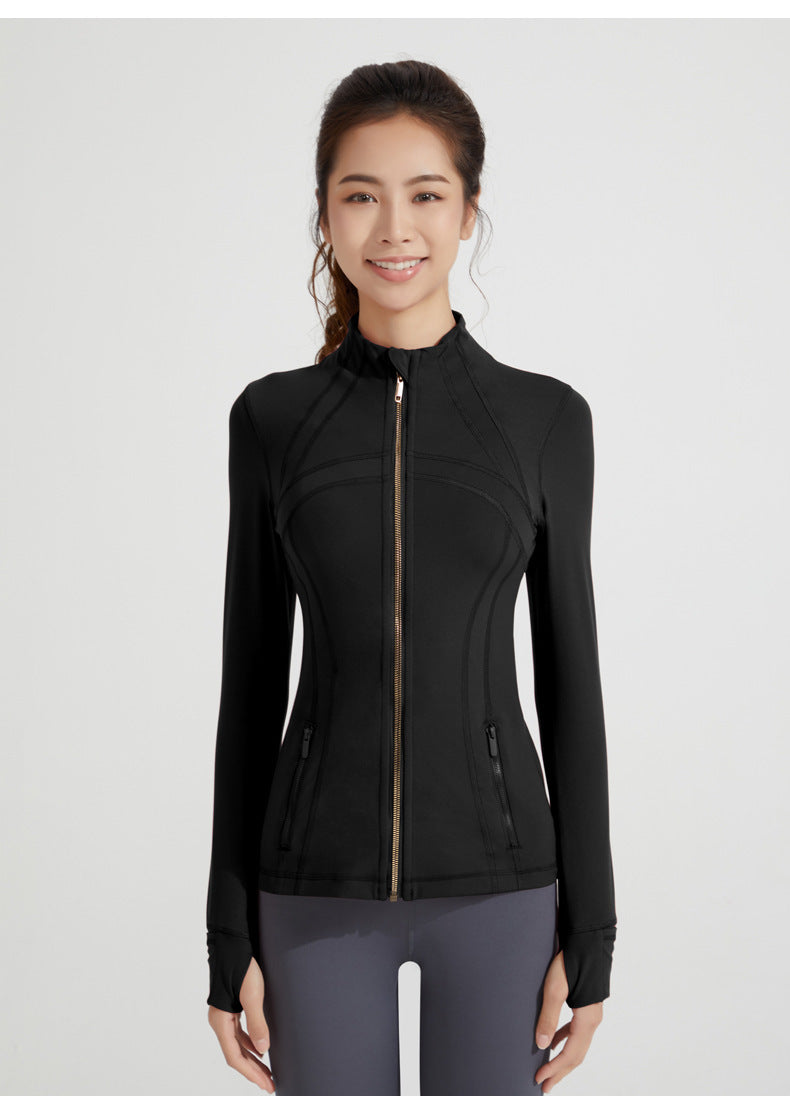 Athena Lulu Stand-up Neck Zipper Long-sleeved Yoga Suit
