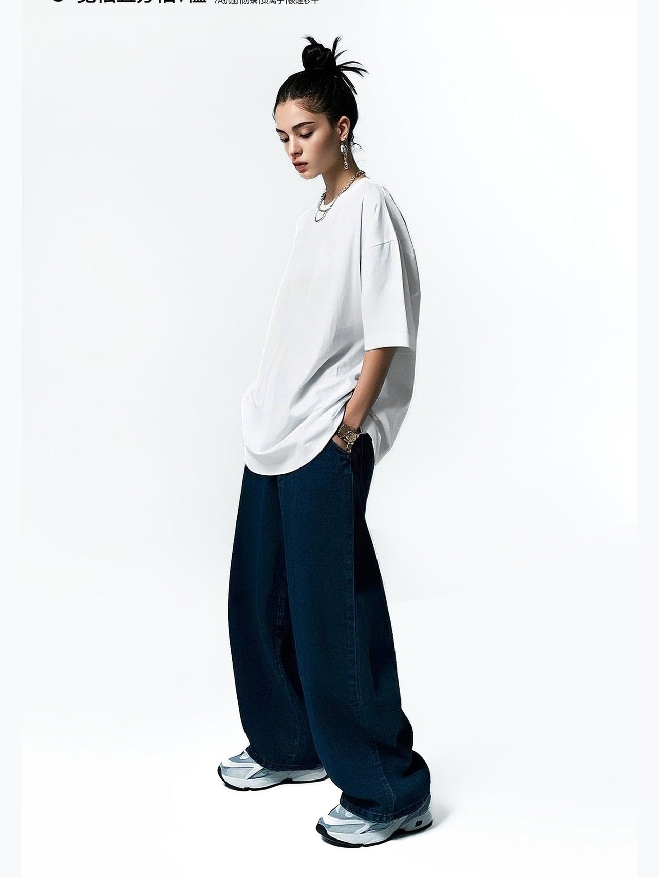 INF VERY COMFY U + Loose Five-quarter Sleeve TTee